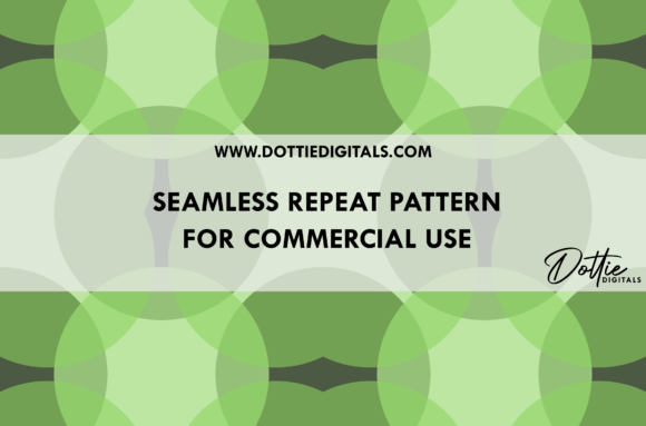 Download Green Retro Flower Repeat Pattern PNG - Green Collection