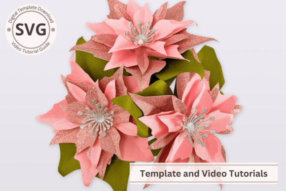 Download Paper Flower Poinsettia SVG Template - Paper Collection
