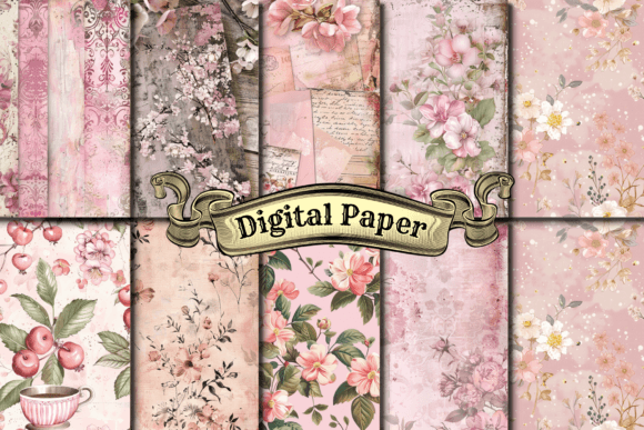 Download Soft Pink Junk Journal Digital Paper - Paper Collection