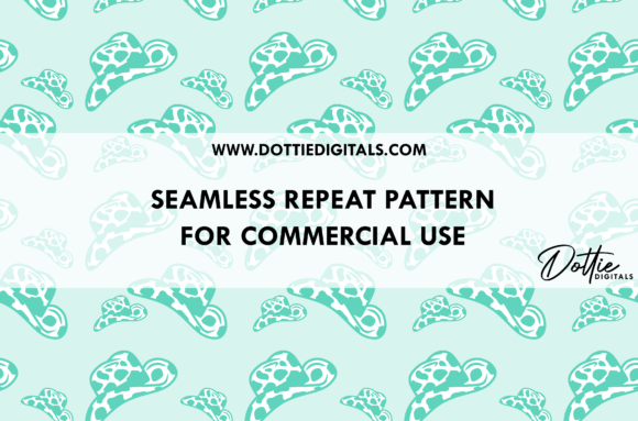 Download Turquoise Cowgirl Hat Repeat Pattern PNG - Repeat pattern Collection