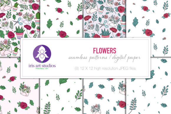 Download Seamless Flowers Pattern, Digital Paper - Paper Collection