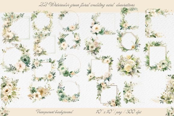 Download Wedding Card Green Floral Decorations - Green Collection