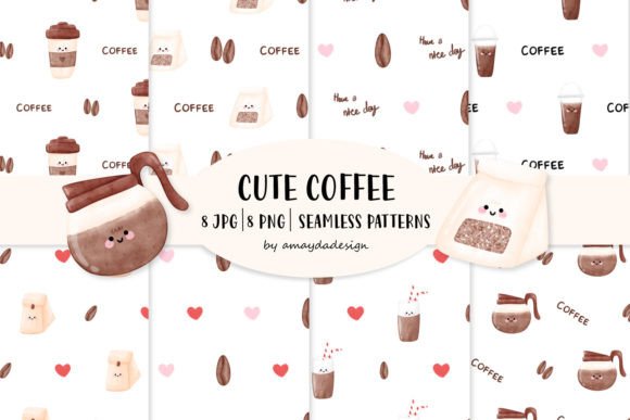 Download Coffee Digital Papers, Coffee Patterns - Paper Collection