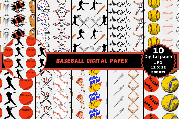 Download Baseball Digital Paper - Paper Collection