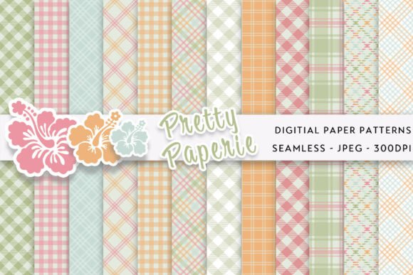 Download 12 Plaid Digital Paper Backgrounds - Paper Collection