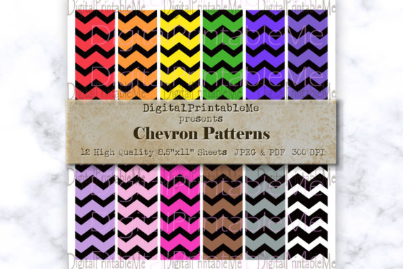 Download Colorful Zigzag Digital Paper Mix White - Paper Collection