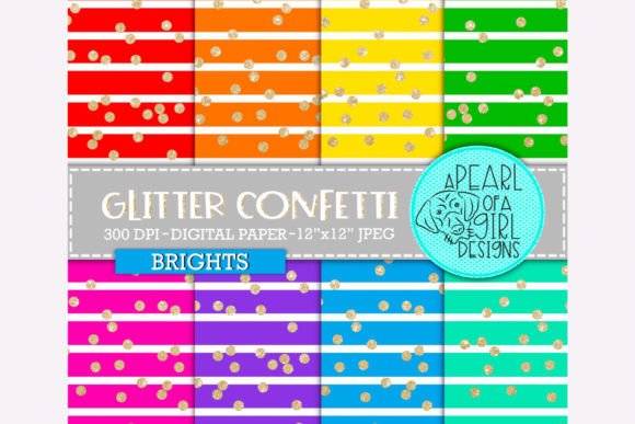 Download Glitter Confetti Digital Paper, Brights - Paper Collection