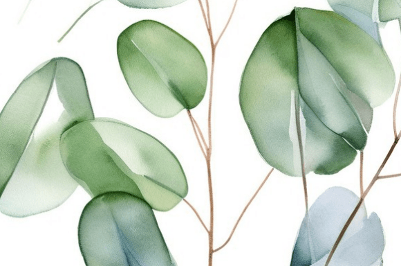 Download Soft Green Watercolor Leaves Pattern Col - Green Collection
