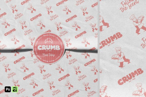 Download Wrapping Paper with Sticker Mockup - Paper Collection