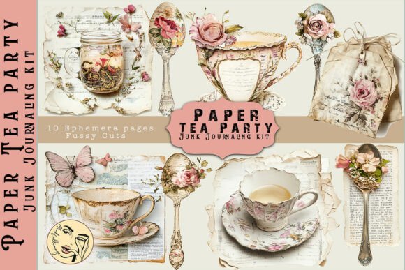 Download Paper Tea Party Ephemera Junk Journaling - Paper Collection