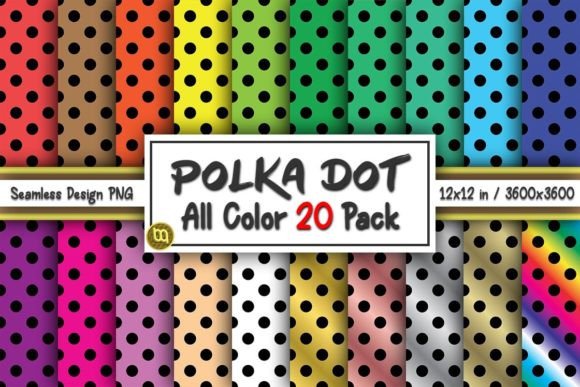 Download Polka Dot Colorful Digital Paper Pack - Paper Collection