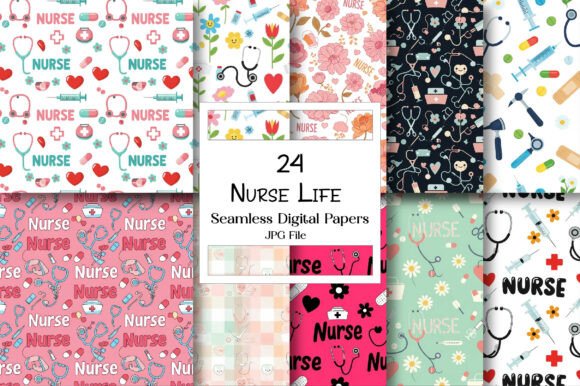 Download Nurse Life Seamless Repeat Pattern - Repeat pattern Collection