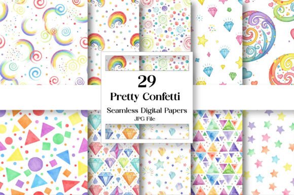 Download Pretty Confetti Seamless Digital Paper - Paper Collection