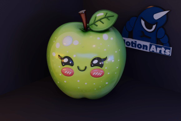 Download Soft Green Apple&nbsp;STL 3D Model for Easy 3D Print - Green Collection