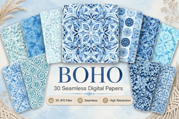 Download Boho Digital Papers - Paper Collection