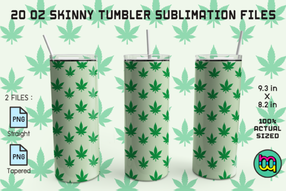 Download Skinny Tumbler 20oz Soft Green Weed - Green Collection