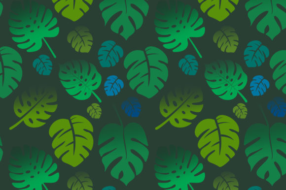 Download Monstera Leaves Seamless Pattern Green - Green Collection