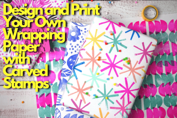 Download Design and Print Your Own Wrapping Paper with Carved Stamps - Paper Collection