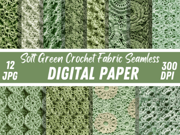 Download Soft Green Crochet Fabric Backgrounds - Green Collection