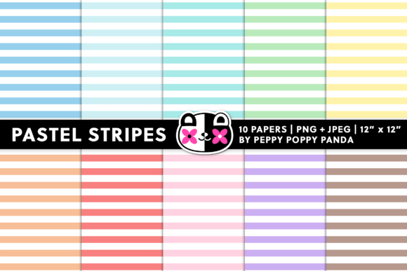 Download Pastel Stripes Digital Paper - Paper Collection