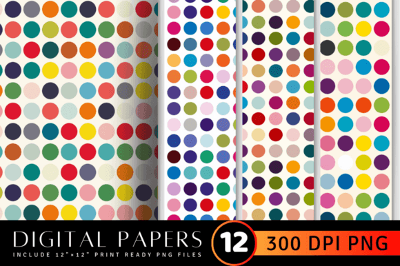 Download Colorful Big Dots Digital Paper Backgrou - Paper Collection