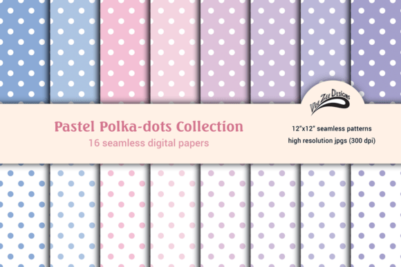 Download Pastel Polka Dots Digital Paper Bundle - Paper Collection