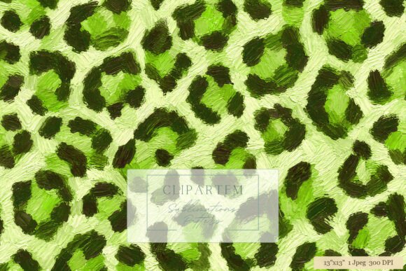 Download Green Leopard Print Oil Paint Pattern - Green Collection