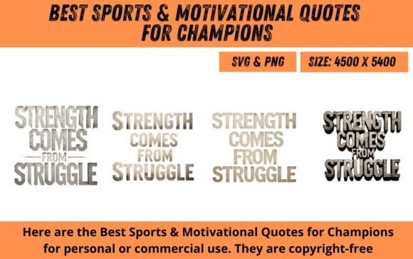 Download Sport &amp; Motivational Quote SVG &amp; PNG - Premium Bundle