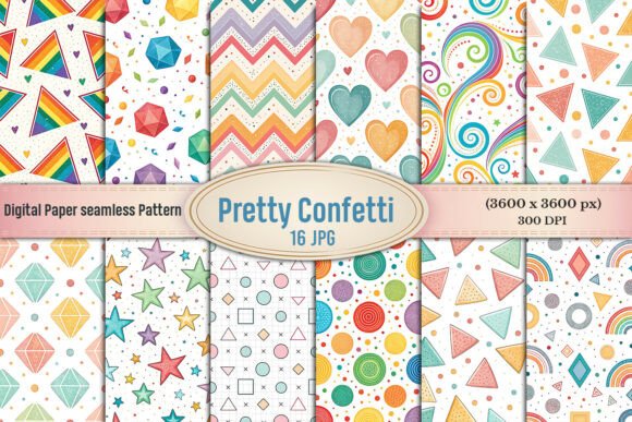 Download Pretty Confetti Seamless Digital Paper - Paper Collection