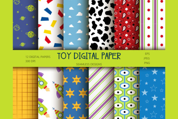 Download Toy Seamless Patterns, Scrapbook Papers - Paper Collection