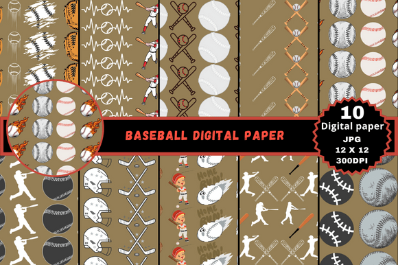 Download Baseball Digital Paper - Paper Collection