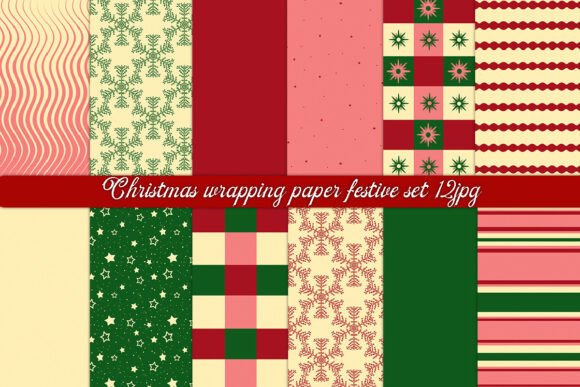 Download Christmas Wrapping Paper Festive Set - Paper Collection