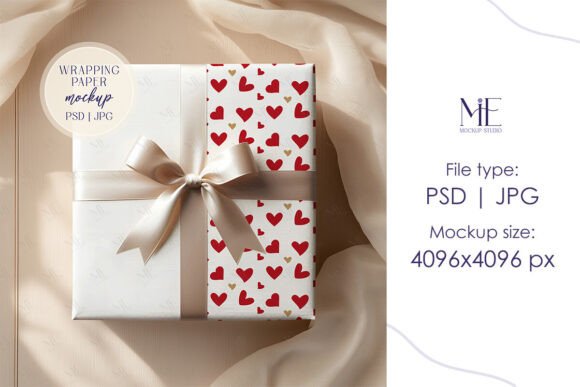 Download Wrapping Paper Mockup, Gift Paper Mockup - Paper Collection