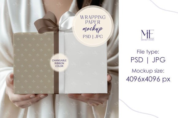 Download Wrapping Paper Mockup, Gift Wrap Mockup - Paper Collection