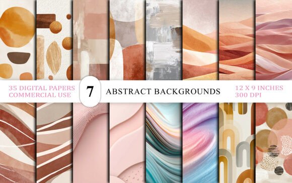 Download Earthy Boho Abstract Backgrounds Bundle - Abstract backgrounds Collection