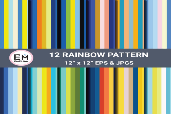 Download Rainbow Patterns, Digital Paper - Paper Collection