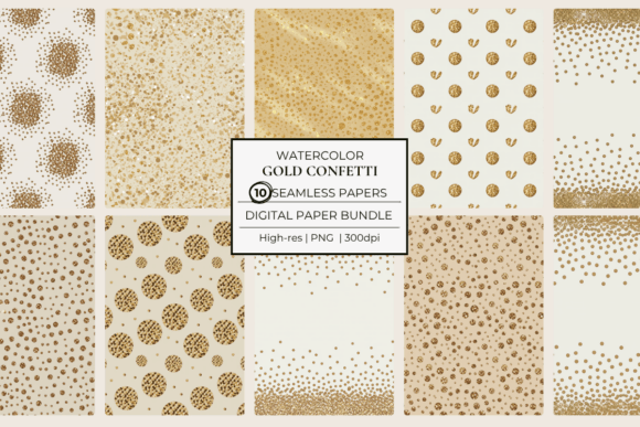 Download Gold Confetti Seamless Papers - Paper Collection