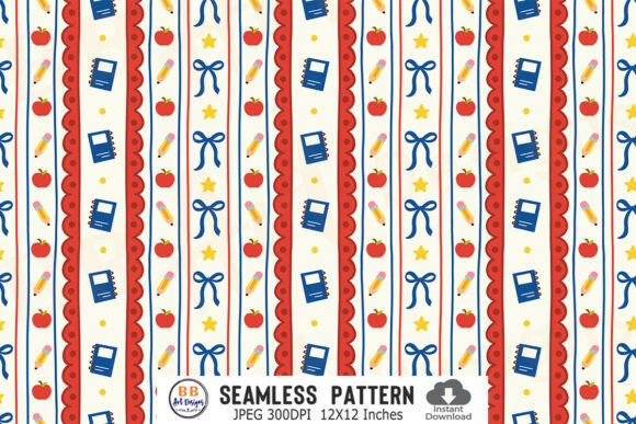 Download Coquette School Pattern Seamless Paper - Paper Collection