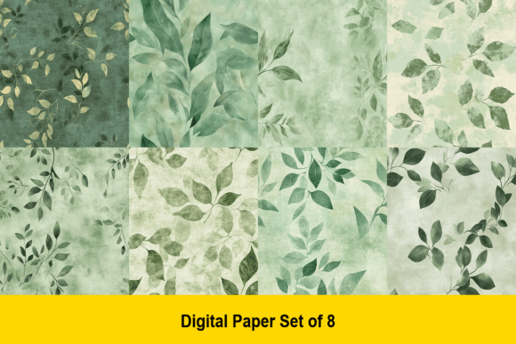 Download Soft Green Botanical Papers - Green Collection