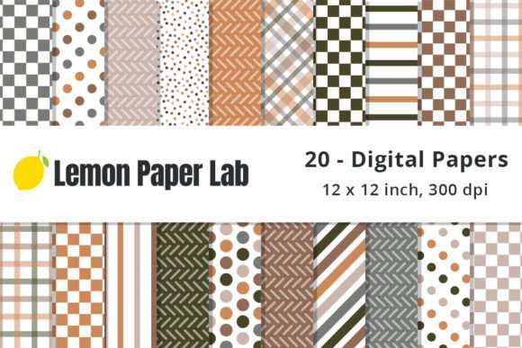 Download Fall Check Digital Paper - Paper Collection