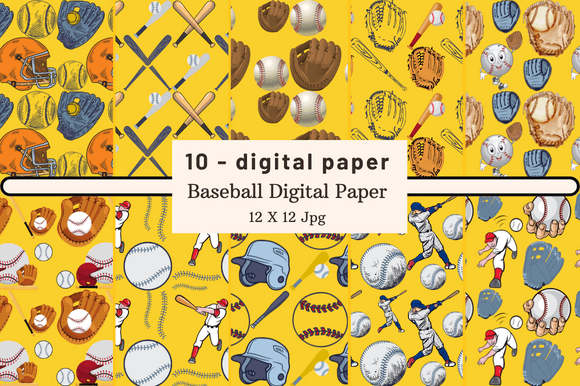 Download Baseball Digital Paper - Paper Collection